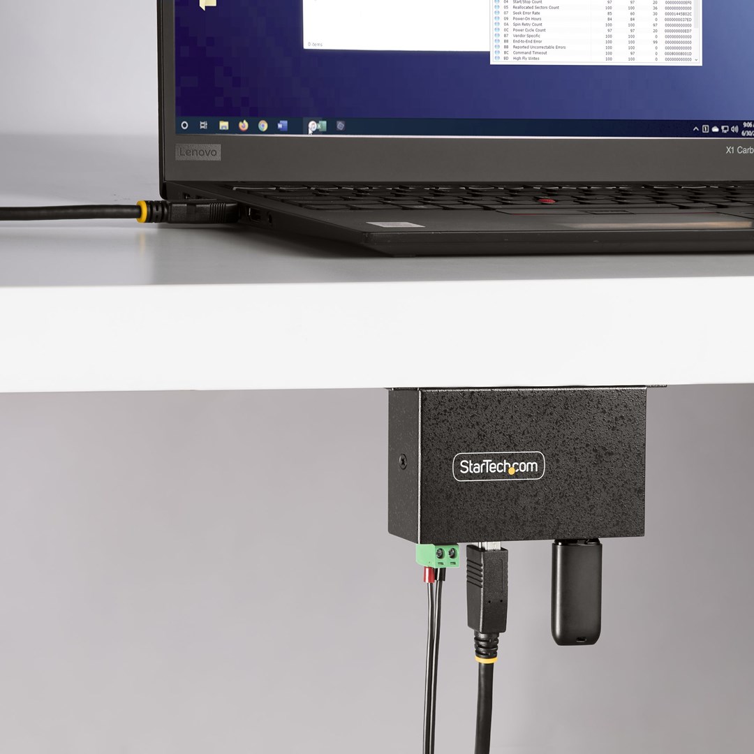 Qendër USB Startech, 4-Port, 5Gbps, Industriale, e hirtë