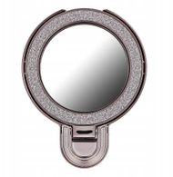 Држач за паметен телефон Be Happy Gifts Circle Mirror, со лепенка, вртлив прстен, црн