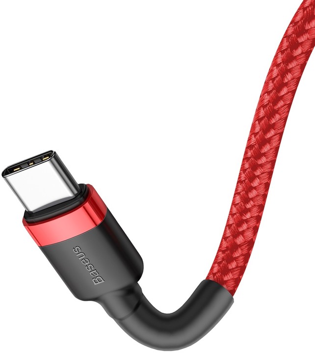 Kabllo Baseus Cafule Series, Type-C PD2.0, 60W, (20V 3A) 1m, e kuqe