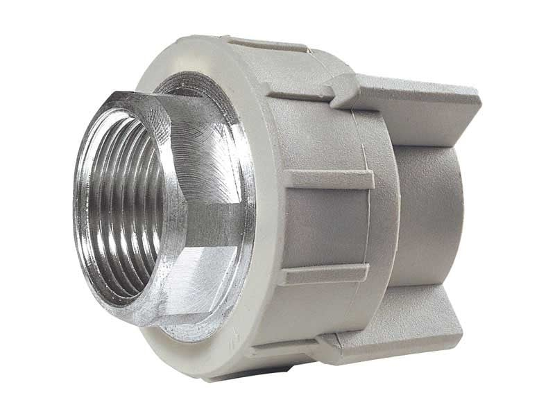 Kapëse lidhëse Kan Therm Female Coupling 16, PN20, 1/2", e bardhë
