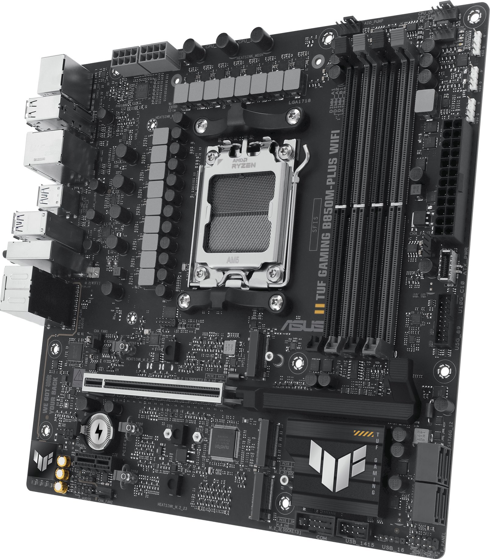 Pllakë amë ASUS TUF Gaming B850M Plus WiFi, AMD AM5, DDR5, Micro ATX