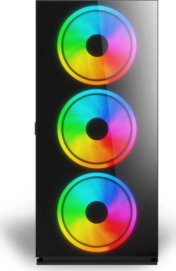 Kasë Savio Prime X1 ARGB Glass, e zezë