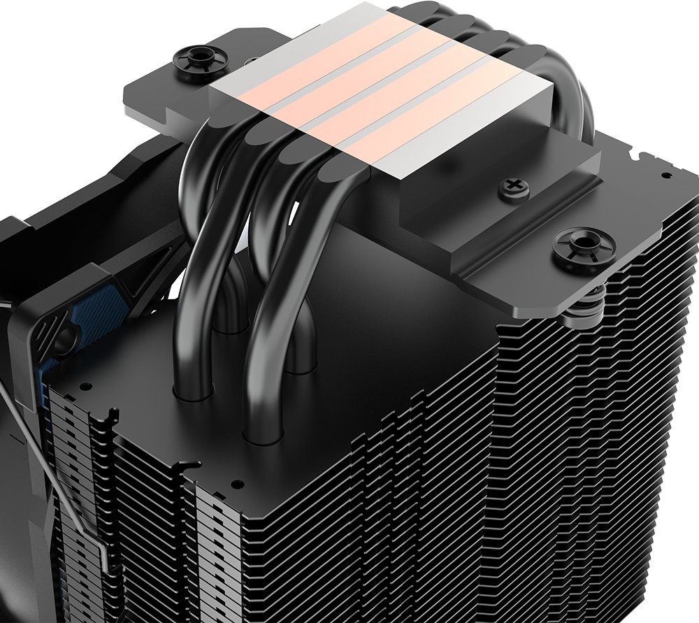 Ftohës CPU Akasa Alucia H4 Plus, për Intel dhe AMD, ajër, i zi