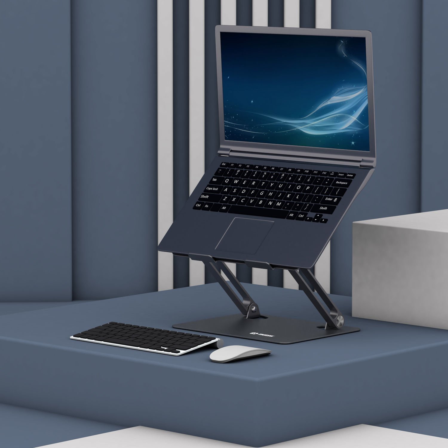 Mbajtëse laptopi Mozos LS3-ALU, alumini, e rregullueshme, gri