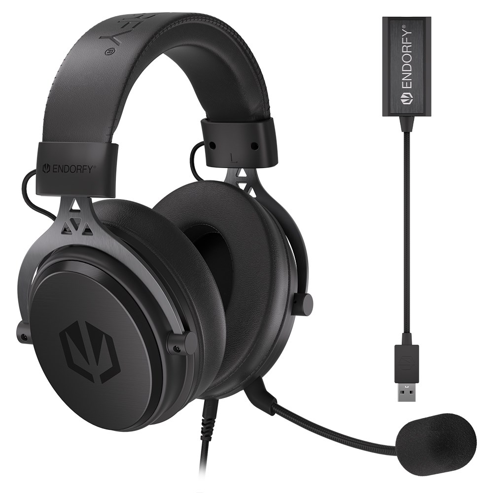 Kufje Endorfy VIRO Plus USB, 2.9 m, me kabllo, të zeza