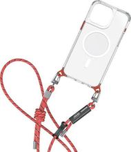 Rrip crossbody universal për telefon Skinarma Dyno Vermilion, i rregullueshëm, me karabiner metalik, e kuqe
