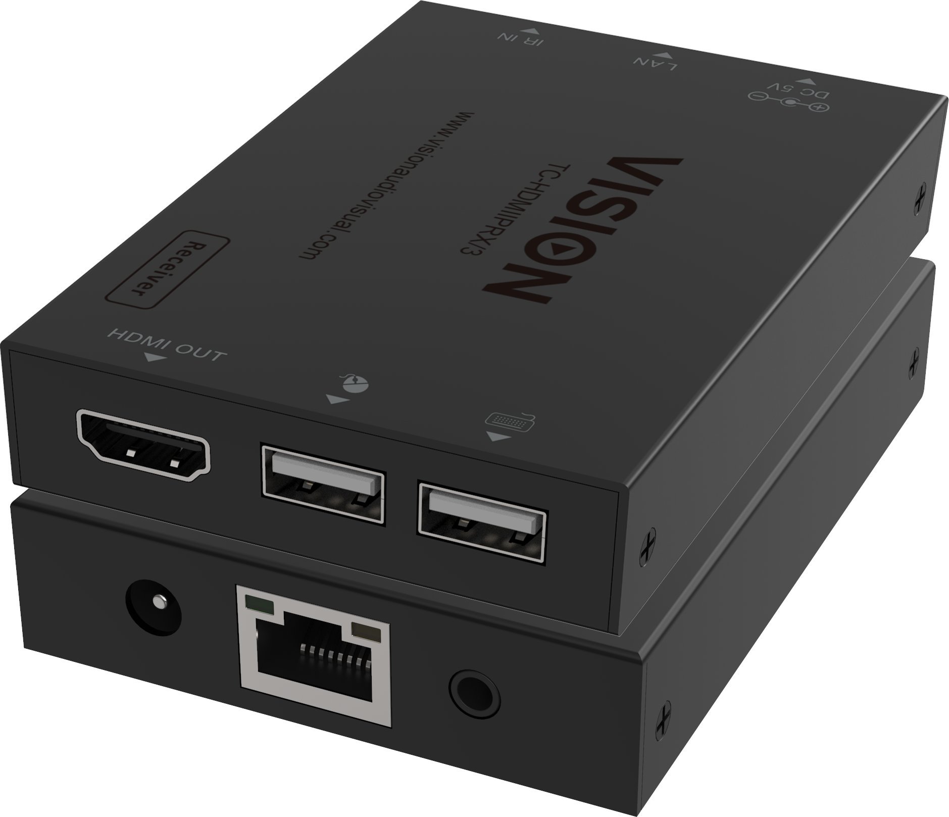 Marrës HDMI over IP Vision HDMI over IP Receiver, Full HD, AV, i zi