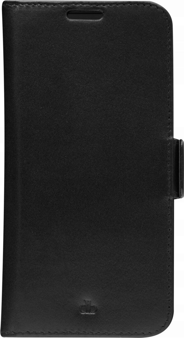 Këllëf portofol Dbramante1928 Copenhagen Slim për Galaxy S22, lëkurë natyrale, RFID, i zi