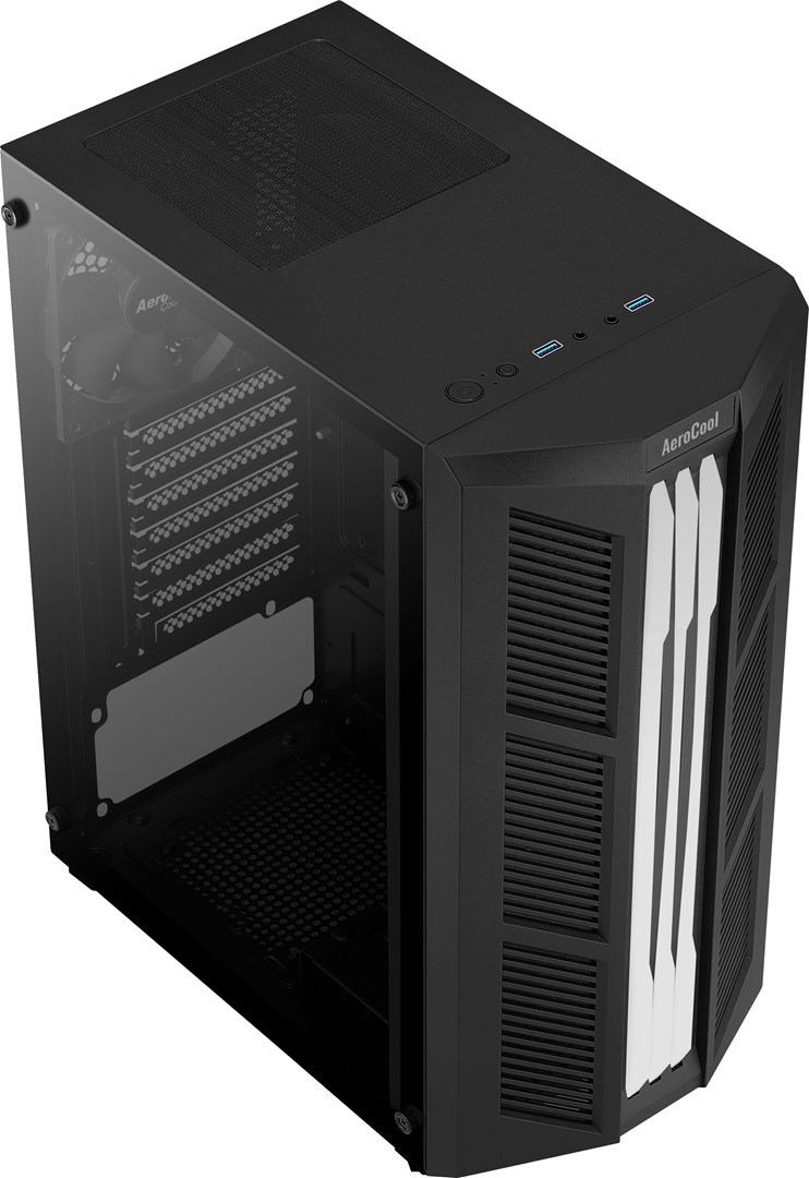 Kasa kompjuteri Aerocool Prime RGB ACCM-PV29013.11, xham i temperuar, me ndriçim RGB, e zezë