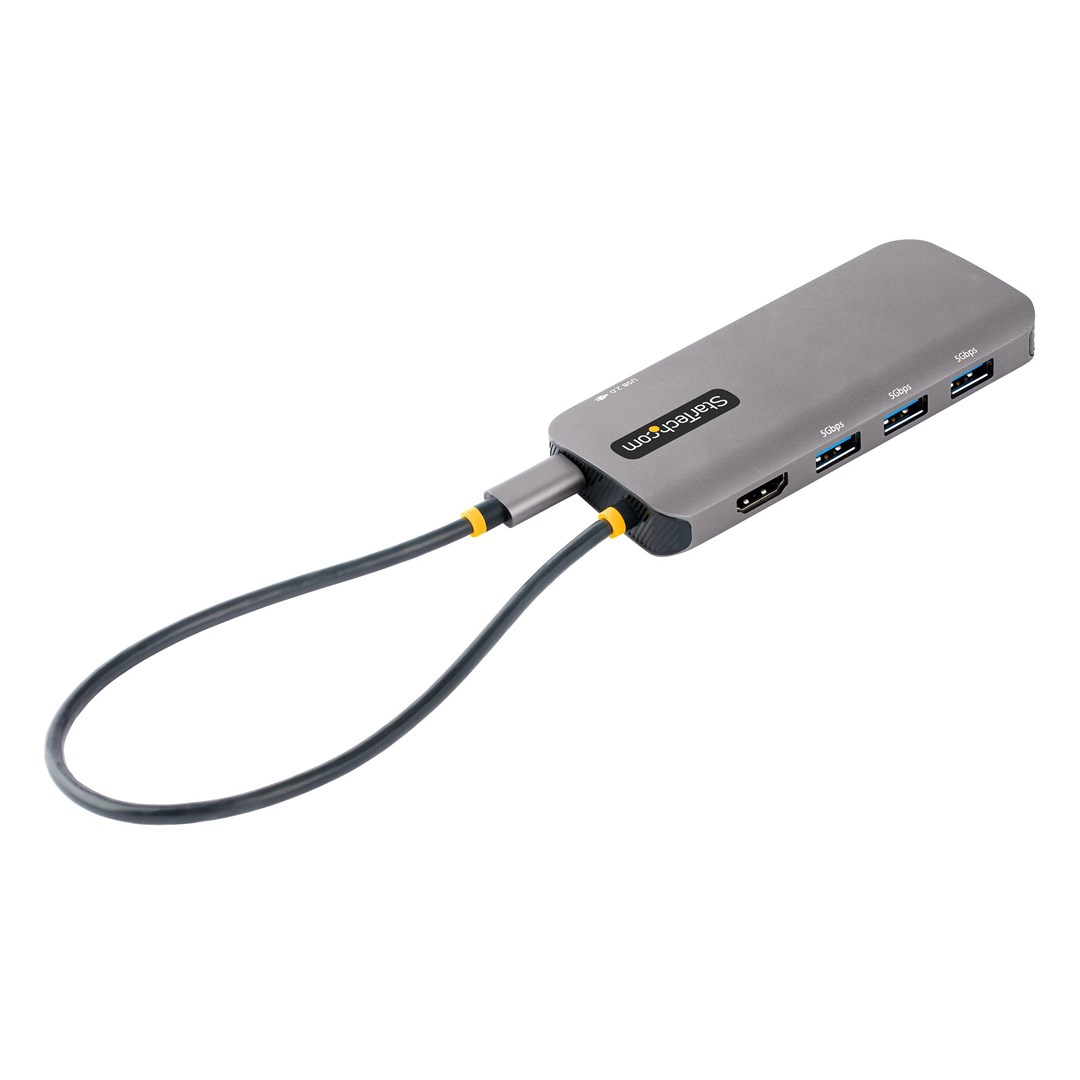Përshtatës multiport StarTech USB-C, 4K 60Hz, 100W PD, i hirtë