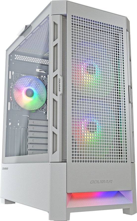 Куќиште за компјутер Cougar Airface RGB, бело, Midi Tower