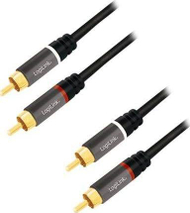 Kabllo audio LogiLink CA1202, 1m, 2 x RCA, i zi