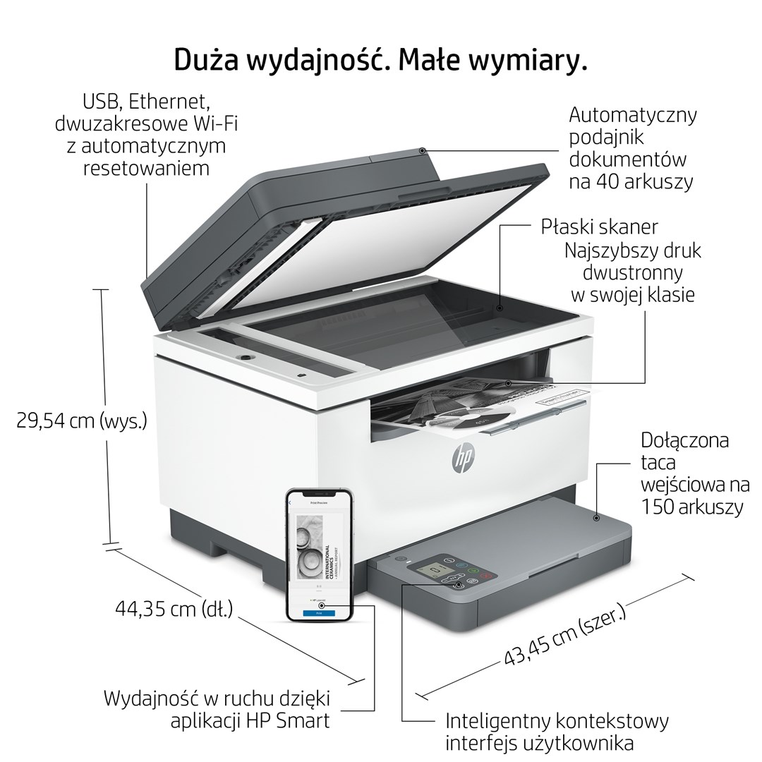 Printer multifunksional HP LaserJet Pro MFP M234sdw, A4, 600x600dpi, Wi-Fi, i bardhë