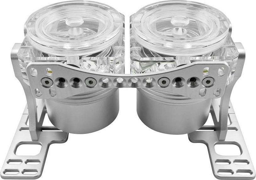 Mbajtëse vertikale pompe Singularity Computers Protium, alumini, për radiator 120 140mm, argjend