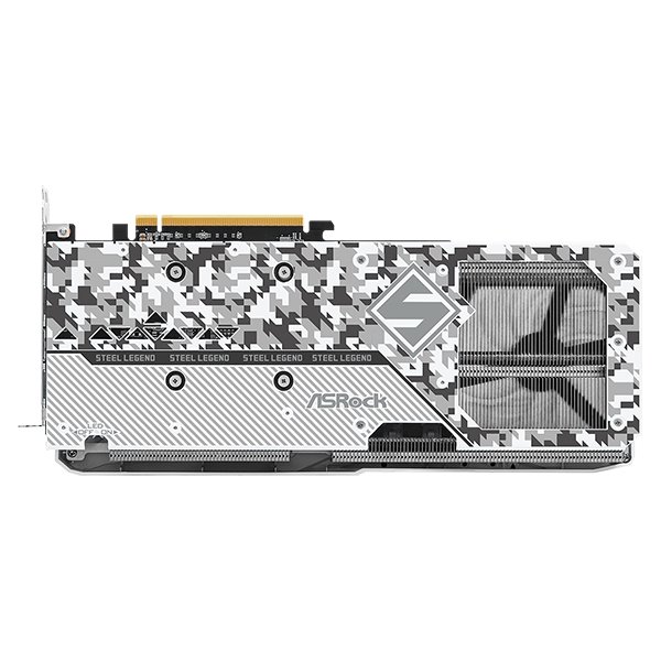 Kartelë grafike Asrock Radeon RX7600XT Steel Legend OC, 16GB GDDR6, 2539 MHz, e bardhë