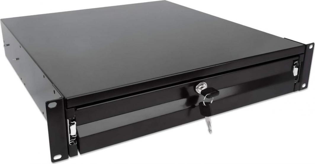 Sirtar me bravë Intellinet Rack 2U, 19", 466 x 483 x 89 mm, i zi