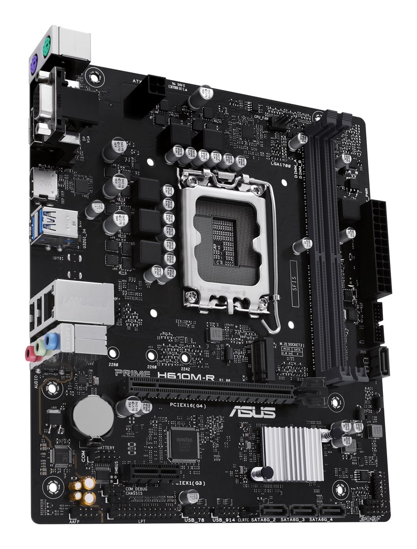 Pllakë amë Asus PRIME H610M-R, LGA1700, DDR4, e zezë