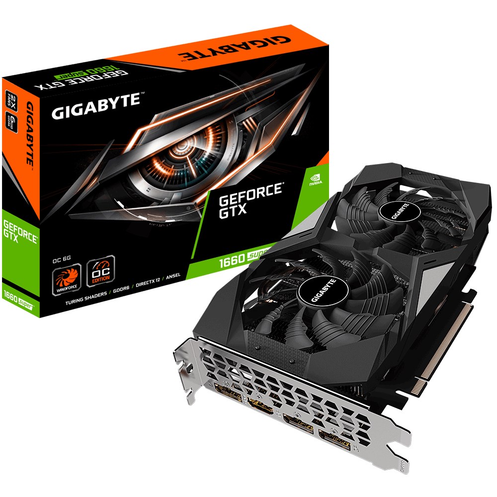 Kartë grafike GIGABYTE NVIDIA GeForce GTX 1660 SUPER, 6 GB GDDR6, GV-N166SOC-6GD