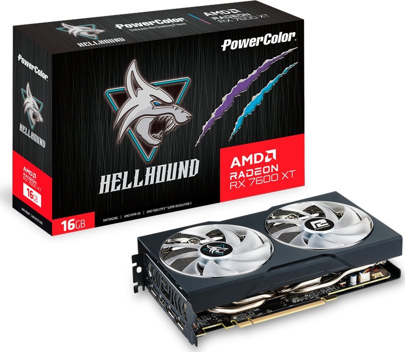 Графичка картичка Power Color Hellhound Radeon RX 7600 XT 16GB GDDR6
