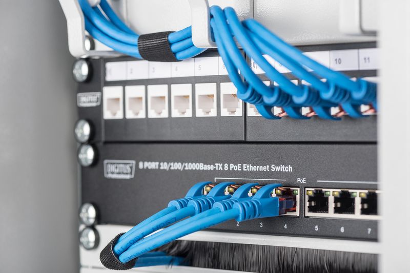 Организер за кабли Digitus DN-10 ORG-1/2U, за полици 10", 1/2U, црн