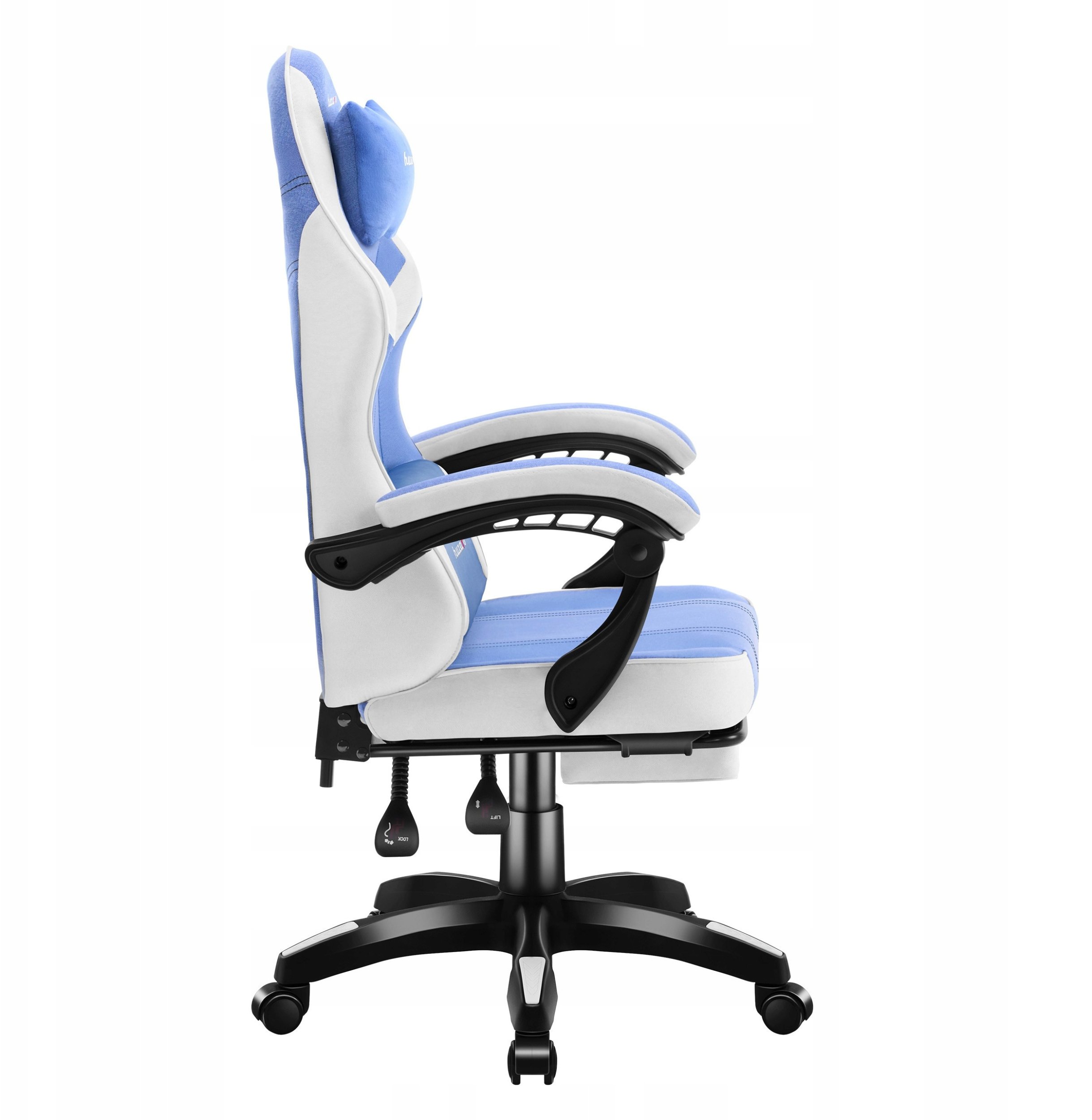 Karrige gaming Force 3.7, ergonomike, me rrotulla, blu