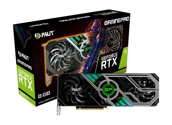 Kartë grafike Palit, RTX 3070Ti GamingPro 8G B GDDR6X 256bit 3DP/HDMI LHR