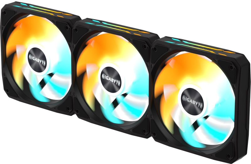 Ventilatorë kasë Gigabyte EZ CHAIN FAN 120, set 3x120mm, ARGB, të zinj