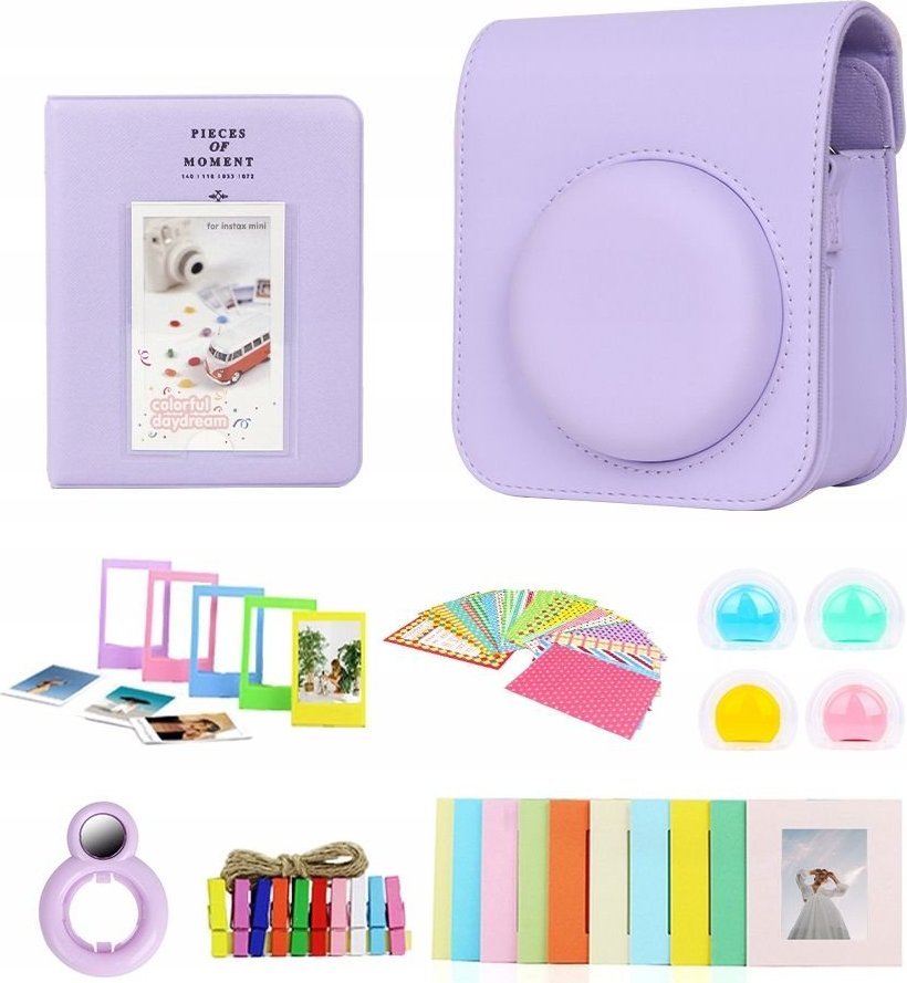 Set aksesorësh LoveInstant për Fujifilm Instax Mini 12, 8 në 1, vjollcë