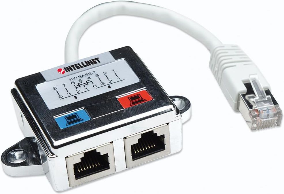 Ndarës i përshtatësit të rrjetit Intellinet Network Solutions RJ45x2 STP