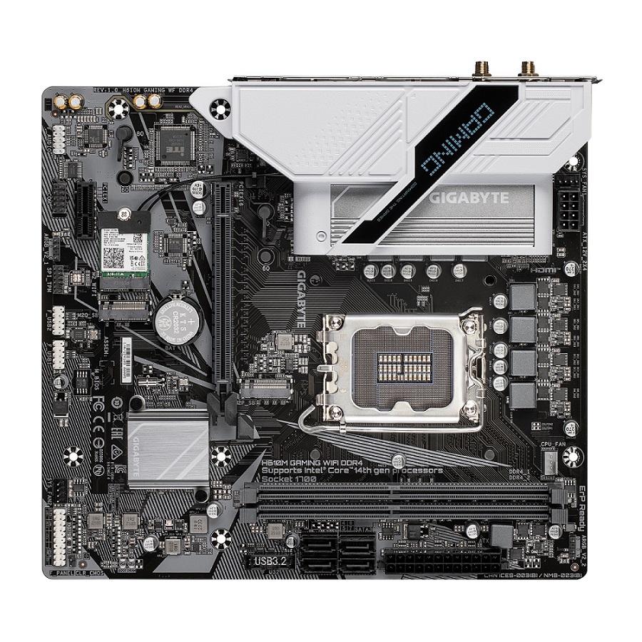 Pлоча GIGABYTE H610M GAMING WIFI DDR4, LGA 1700, mATX