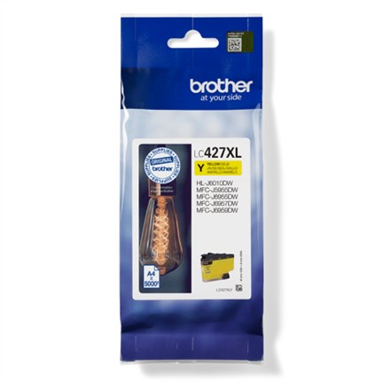Ngjyrë për printer Brother LC427XLY, 5000 faqe, e verdhë