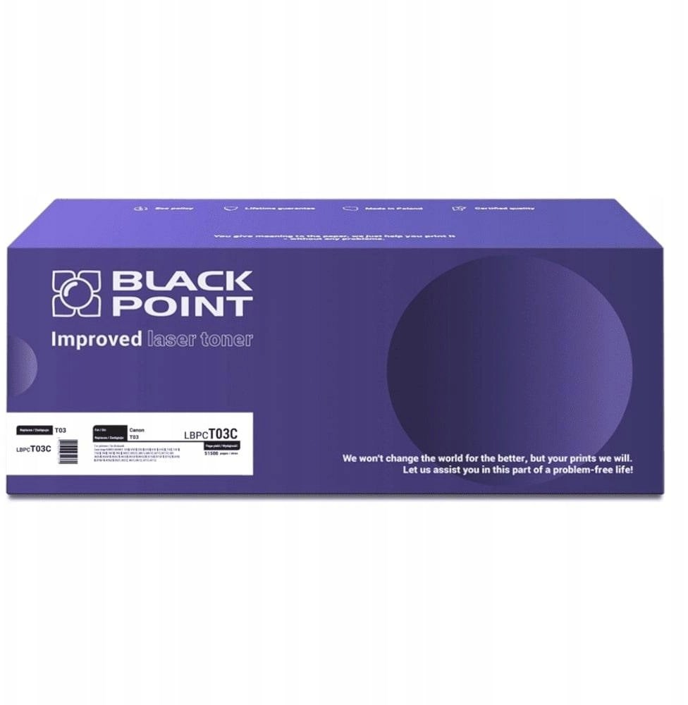 Тонер Black Point LBPCT03C, замена за Canon T03 2725C001, 51500 страници, црн