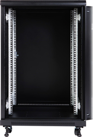 Kabinet rack në këmbë Eprado R19 18U, 19", metalik, i zi