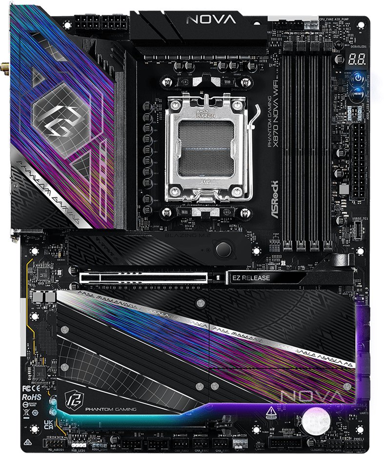Pllakë amë Asrock X870 NOVA WIFI, Socket AM5, DDR5, ATX 3