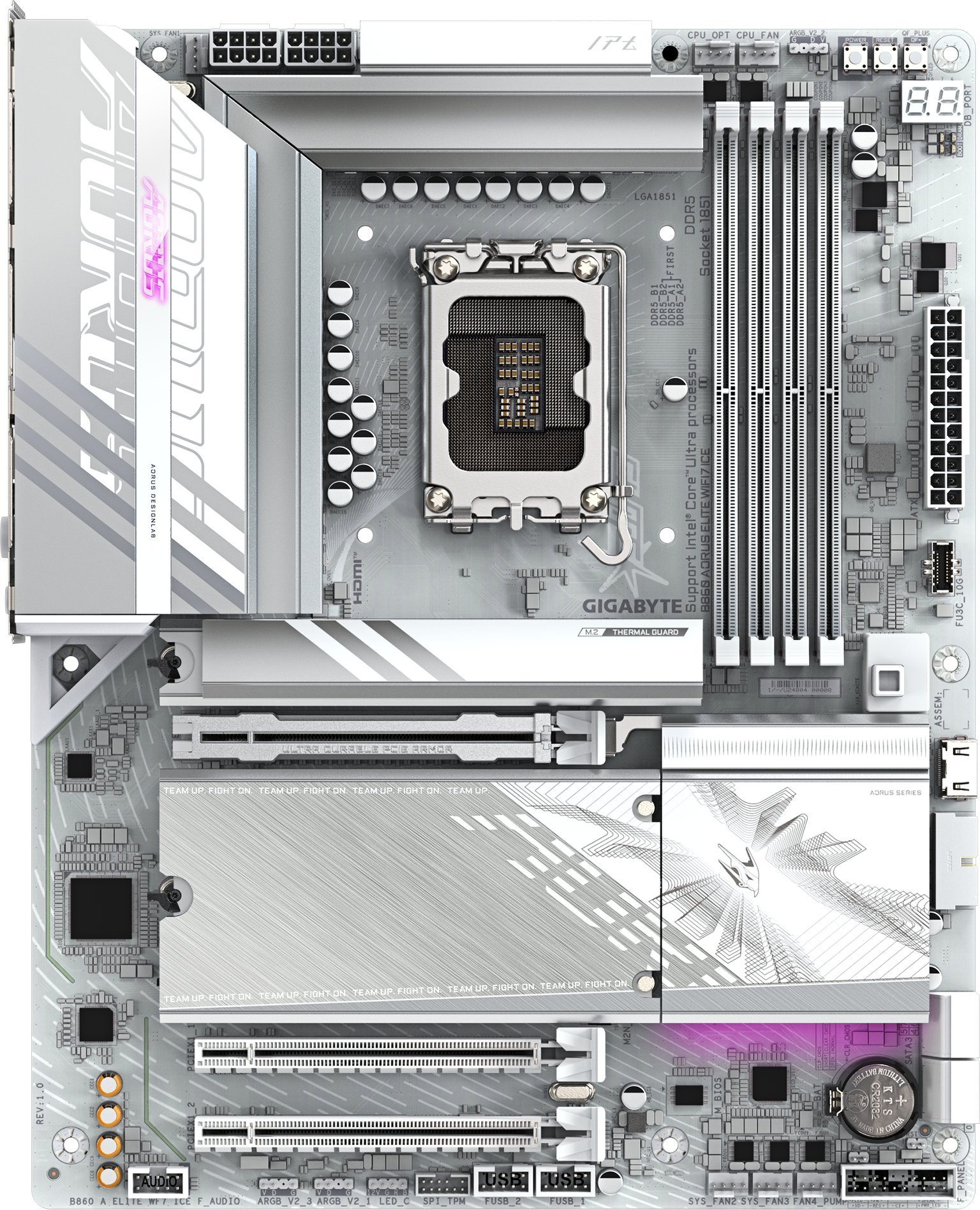 Pllakë amë Gigabyte B860 AORUS ELITE WIFI7 ICE, DDR5, ATX, e bardhë