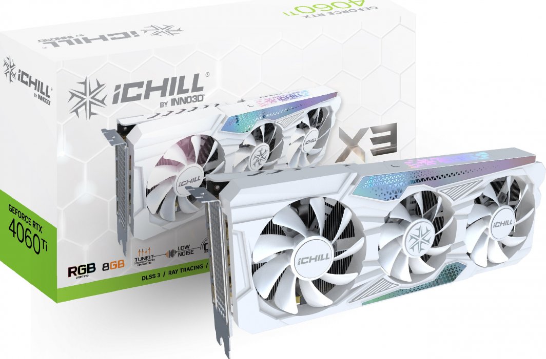 Kartelë grafike Inno3D GeForce RTX 4060 Ti iCHILL X3 White 8GB GDDR6