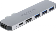 Docking station Delock 4K, për MacBook, i argjendë