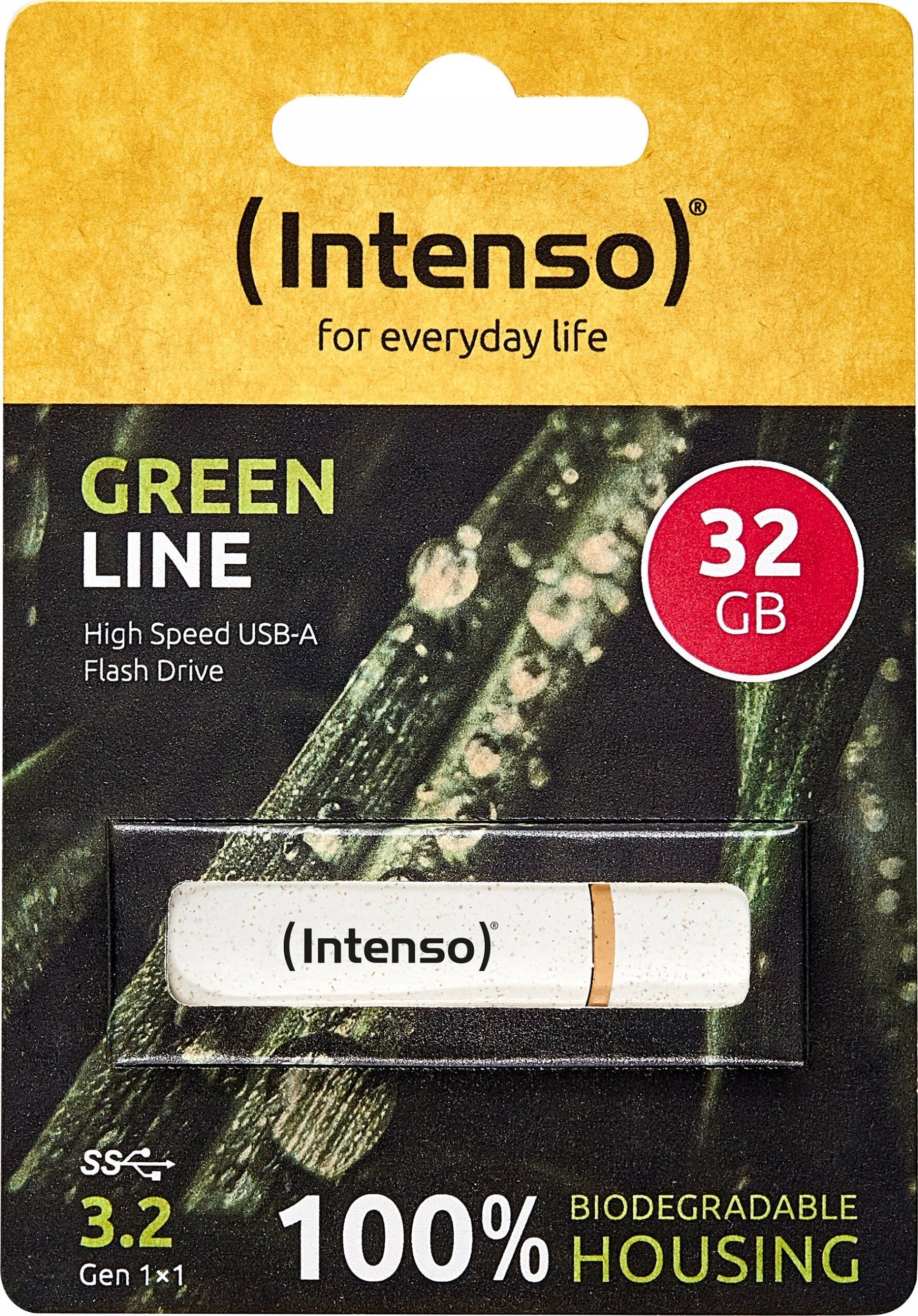 USB flash Intenso Green Line, 32GB, USB 3.2 Gen 1, bezhë kafe