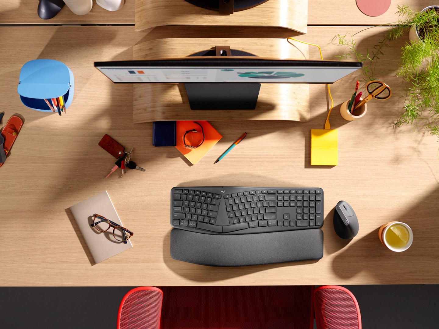 Tastierë Logitech ERGO K860 for Business, ergonomike, e zezë