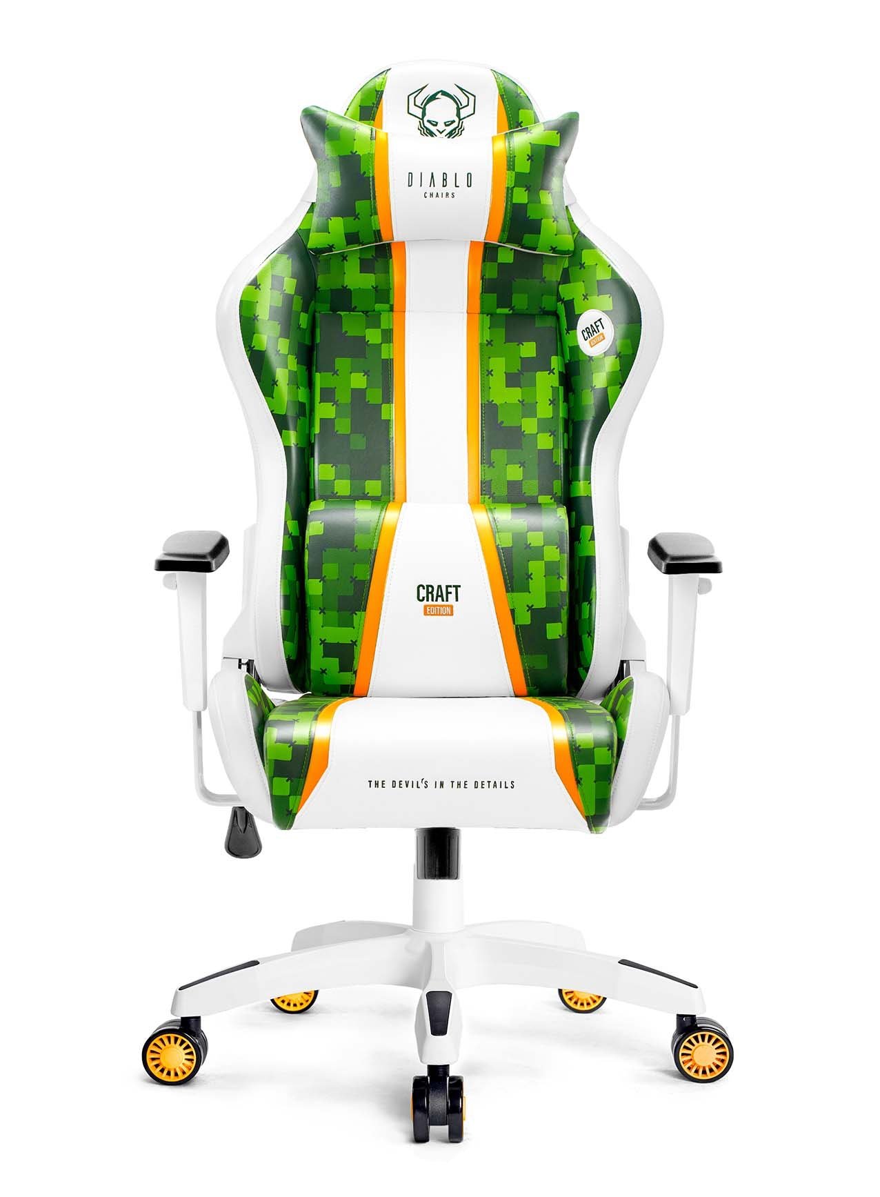 Karrige gaming Diablo X-One 2.0 Craft Edition King Size, ergonomike, e bardhë e gjelbër