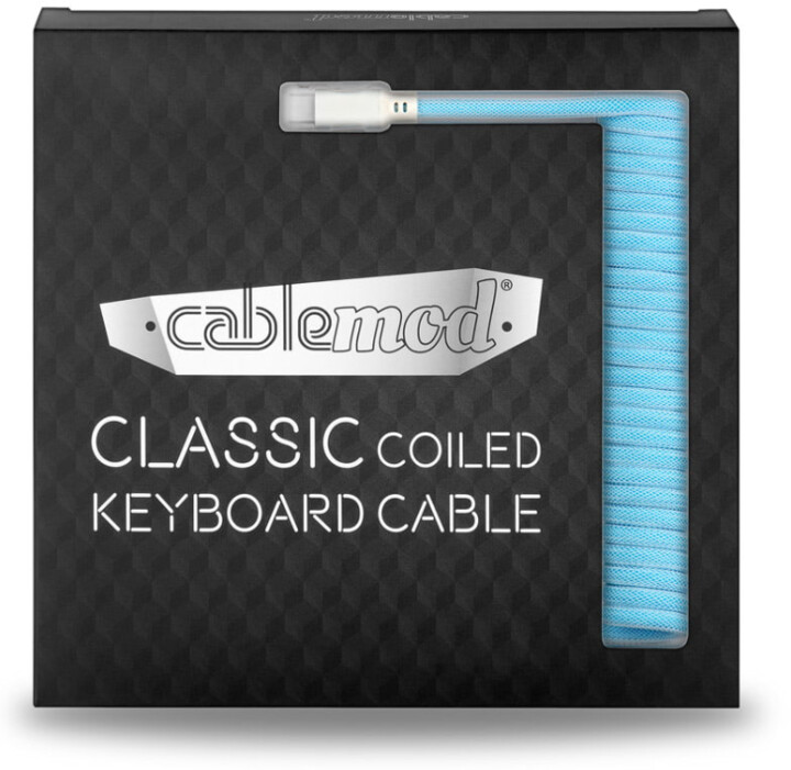 Kabllo spirale CableMod Classic, USB-C/USB-A, 1,5m, e kaltër e çelët