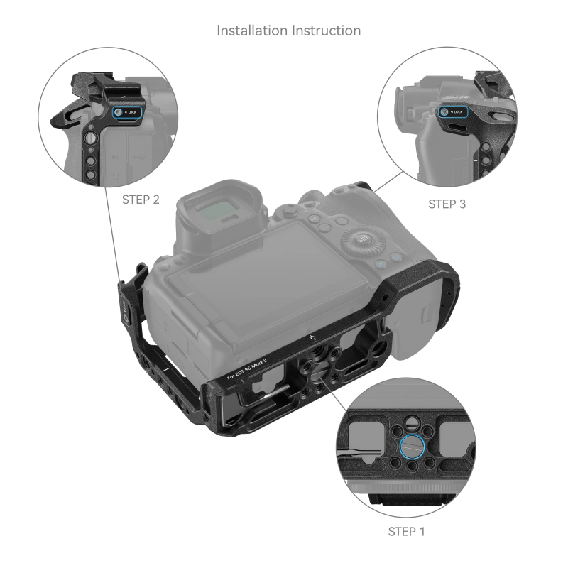 Mbajtës SmallRig "Black Mamba" për Canon EOS R6 Mark II