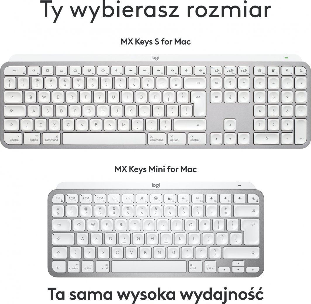 Tastierë Logitech MX, wireless, US INTL, e bardhë dhe e hirtë