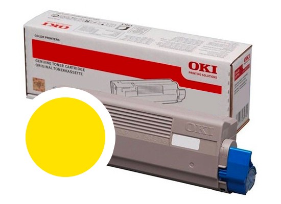 Toner për printer Oki C834/C844, 10000 faqe, i verdhë