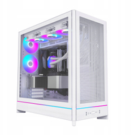 Kuti kompjuteri Montech HS01 PRO, mid tower, 5 ftohës ARGB, e bardhë