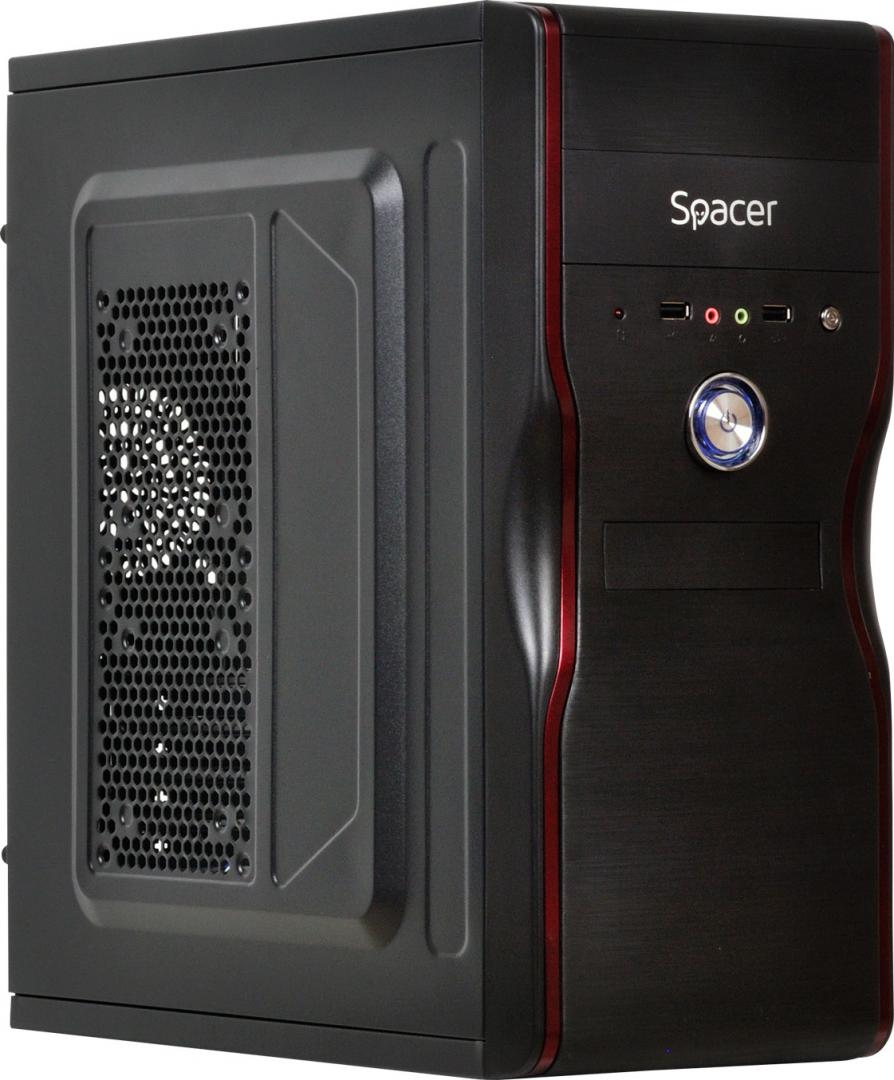 Kasa kompjuteri Spacer New Mercury, ATX MidTower, me furnizim energjie, e zezë