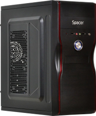 Kasa kompjuteri Spacer New Mercury, ATX MidTower, me furnizim energjie, e zezë