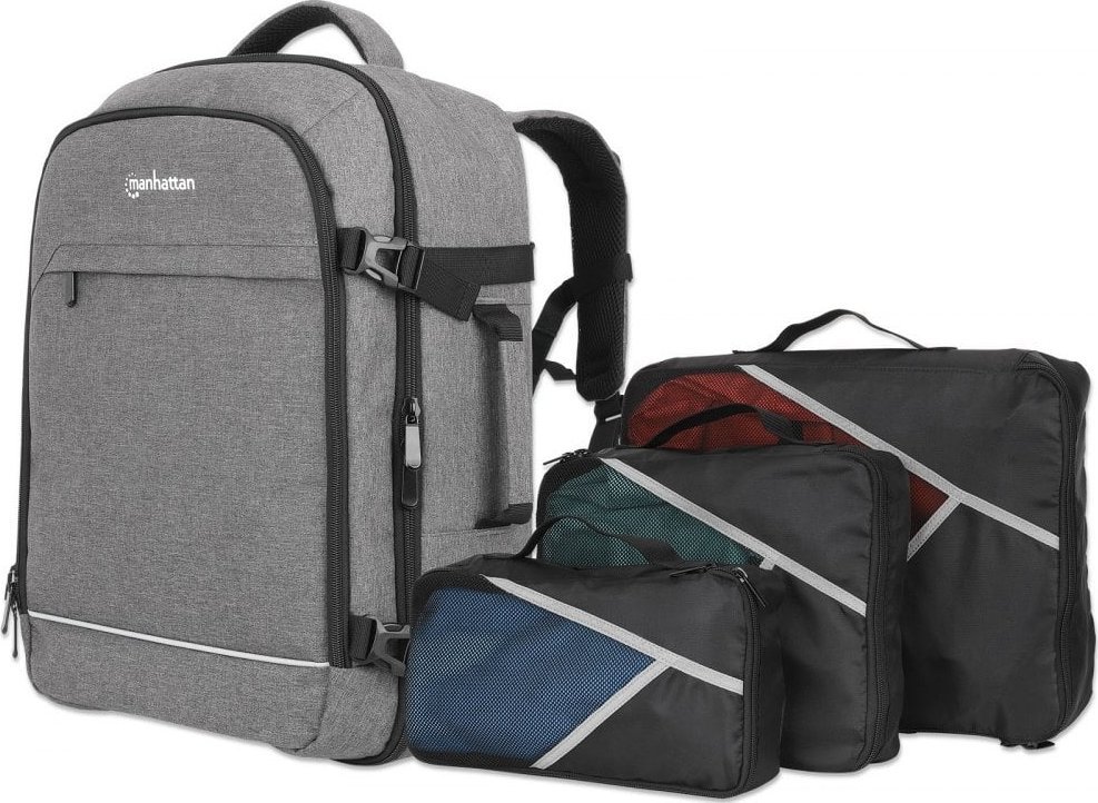 Çantë shpine Manhattan Laptop Backpack, 17.3", 40L, gri