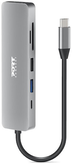Hub USB C Port Designs 900162, 4K HDMI, Power Delivery 100W, argjendtë