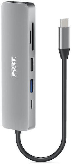 Hub USB C Port Designs 900162, 4K HDMI, Power Delivery 100W, argjendtë